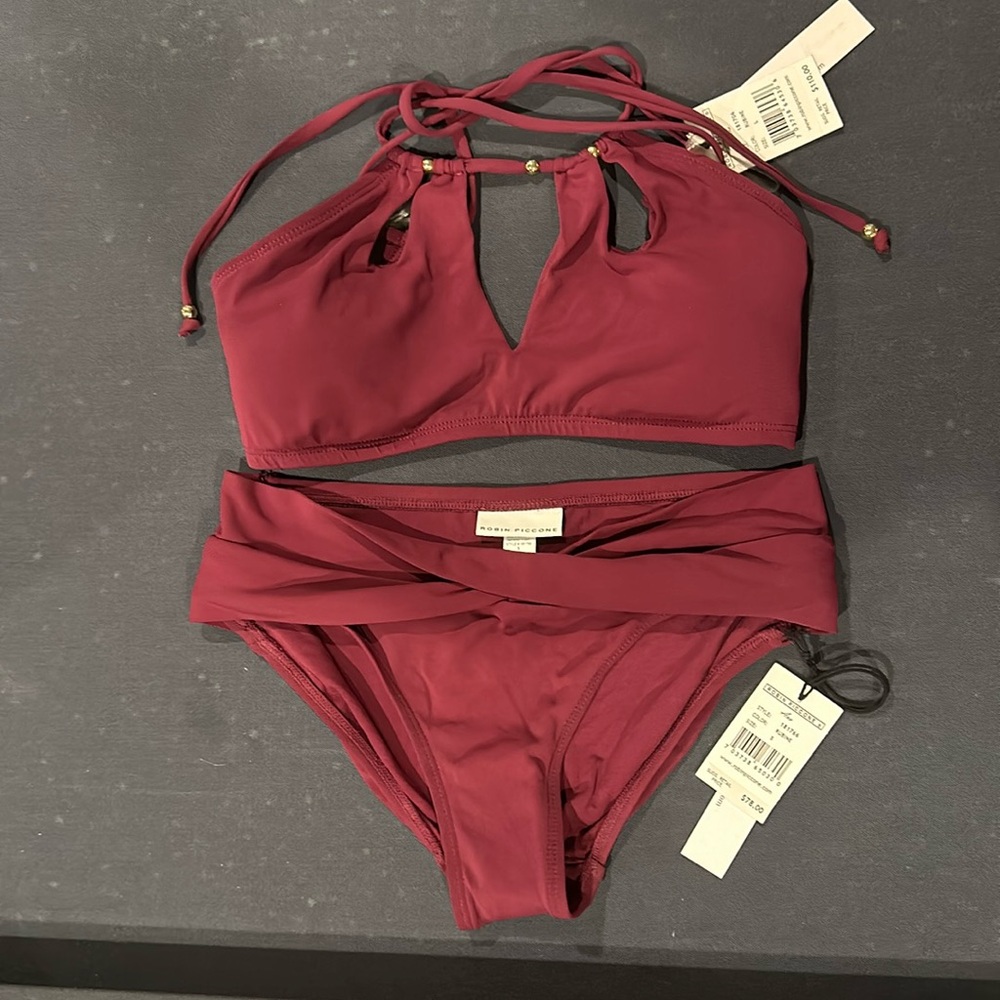 Robin piccone never worn top size large bottom size small. Tags on